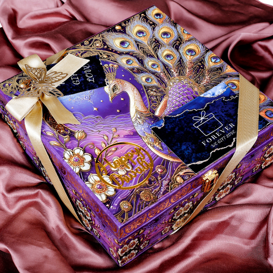 Elegant Peacock-Themed Gift Box – Diwali Special