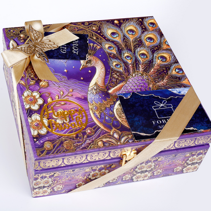 Elegant Peacock-Themed Gift Box – Diwali Special