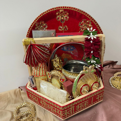 Karva Chauth Special Pooja Thali Set – Complete Festival Gift Hamper