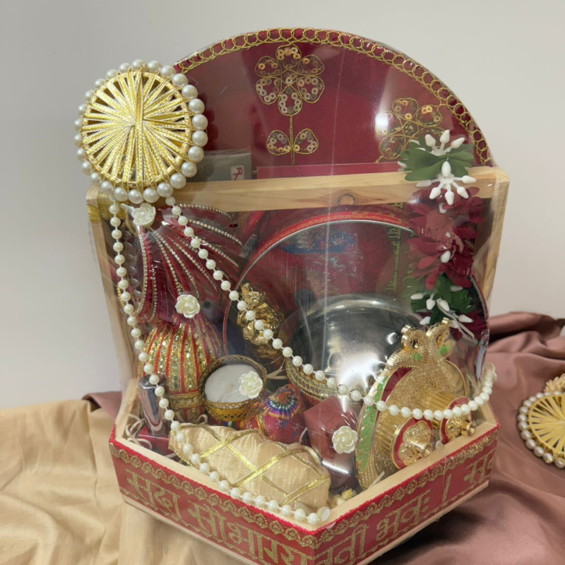 Karva Chauth Special Pooja Thali Set – Complete Festival Gift Hamper
