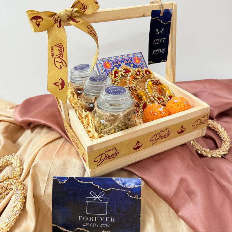 Traditional Festive Gift Hamper | Shubh Labh, Sweets & Premium Jars