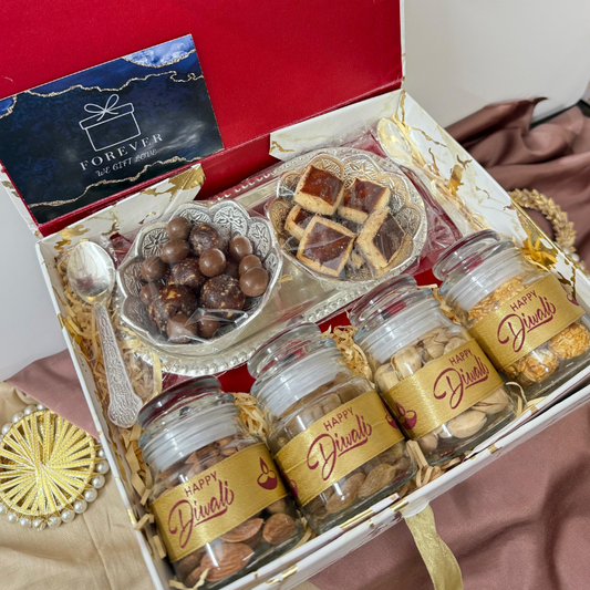 Festive Diwali Luxury Gift Box – Assorted Sweets, Dry Fruits & Snacks